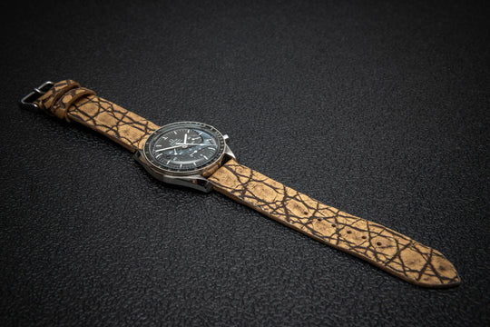 Golden Dusk Alligator Leather Watch Strap – Handmade in Finland, Limited Edition