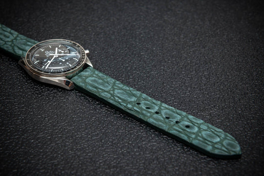 Emerald Tide Alligator Leather Watch Strap – Handmade in Finland, Limited Edition