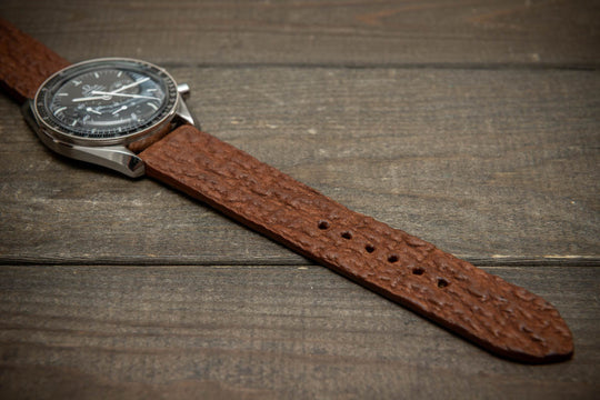 Copper Reef – Handmade Shark Leather Watch Strap
