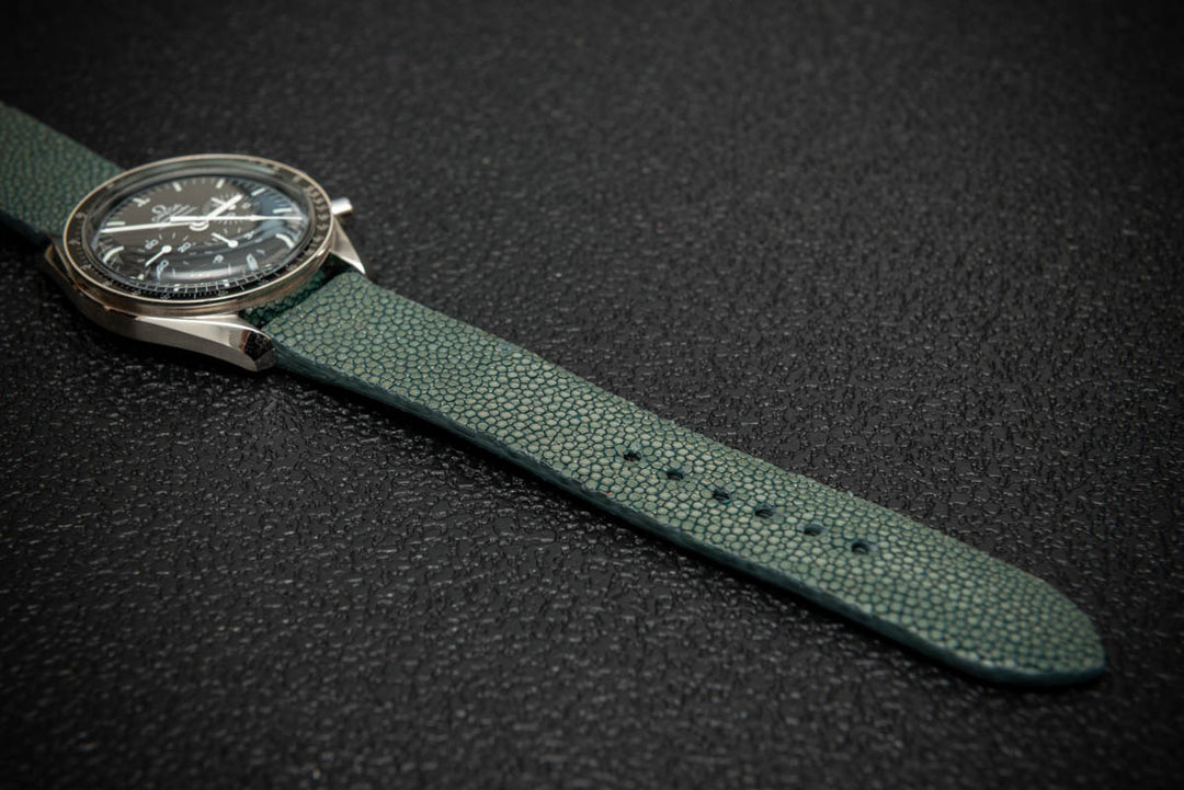 Forest Stingray Leather Watch Strap – Handmade in Finland, Limited Edition