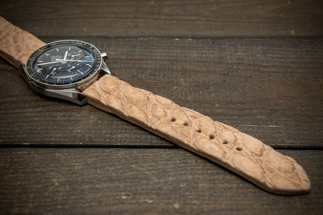 Ivory Crest Alligator Leather Watch Strap – Handmade in Finland, Limited Edition