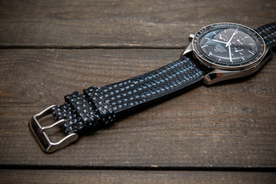 Carbon Glaze – Handmade Lizard Leather Watch Strap