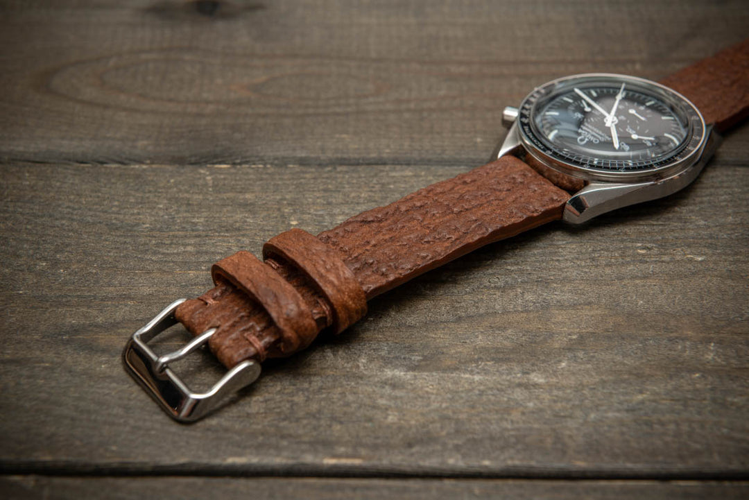 Copper Reef – Handmade Shark Leather Watch Strap
