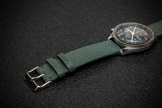Forest Stingray Leather Watch Strap – Handmade in Finland, Limited Edition