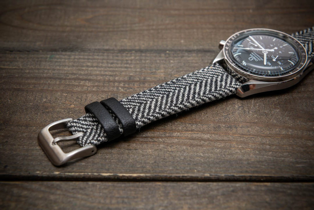 Atlantic Grey Herringbone – HARRIS TWEED® Watch Strap