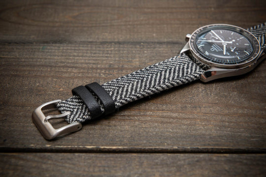 Atlantic Grey Herringbone – HARRIS TWEED® Watch Strap