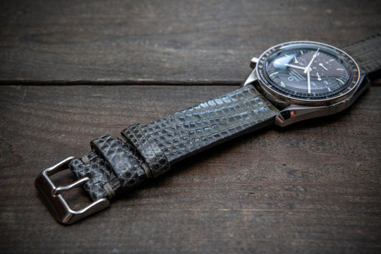 Slate Scale – Handmade Lizard Leather Watch Strap
