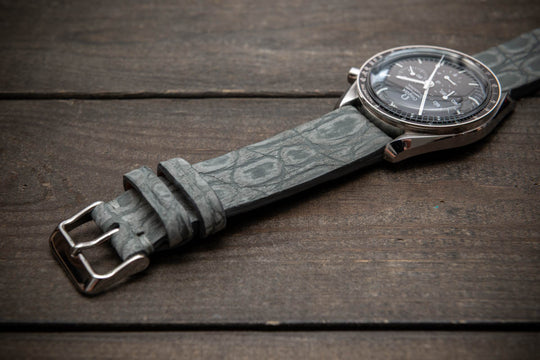 Steel Mist – Handmade Alligator Leather Watch Strap
