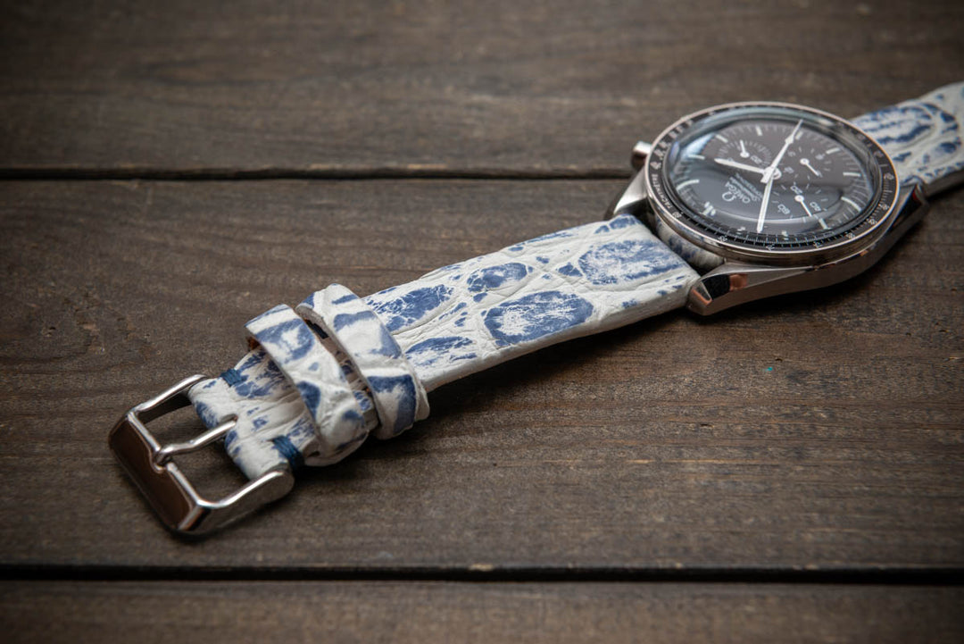Nordic Wave – Handmade Alligator Leather Watch Strap