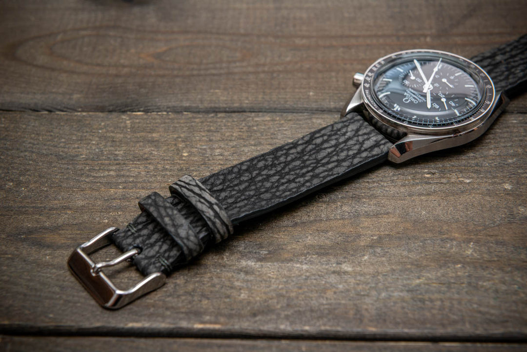Stormfin Grey – Handmade Shark Leather Watch Strap
