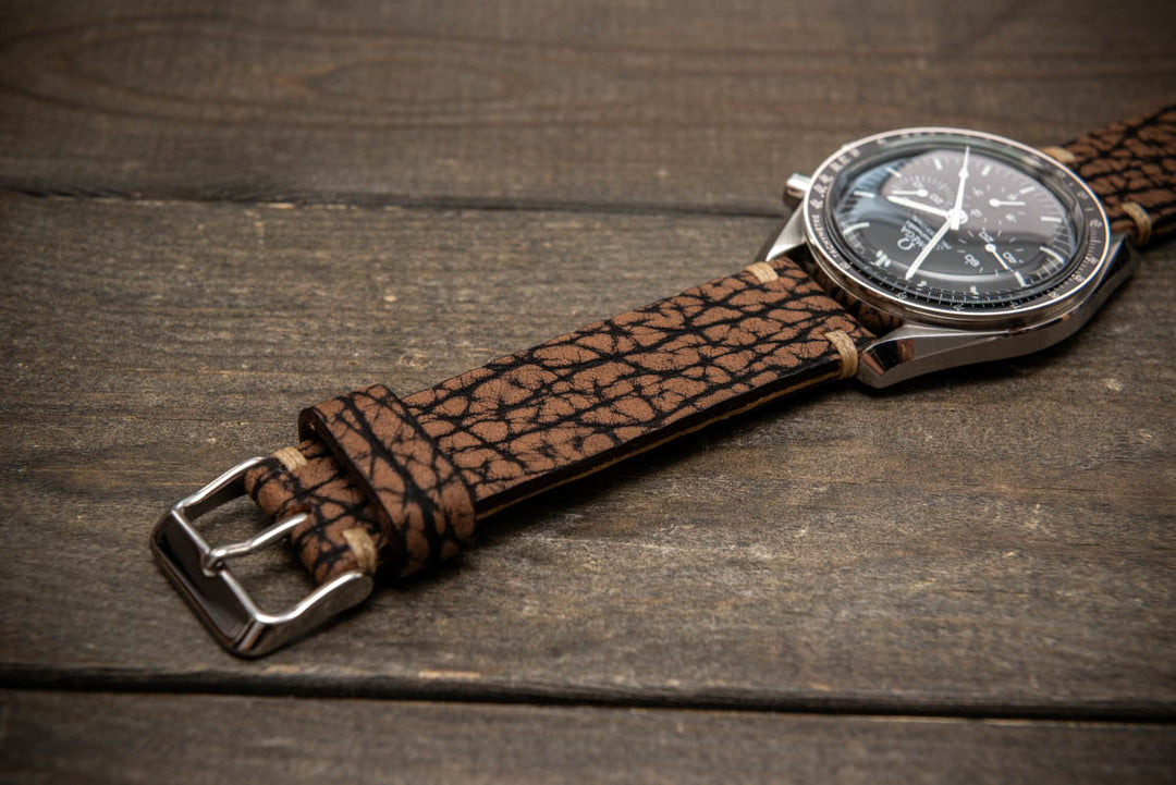 Prairie Brown Bison Leather Watch Strap