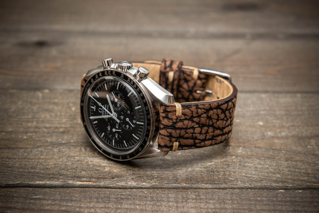 Prairie Brown Bison Leather Watch Strap