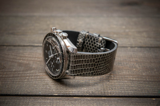 Storm Grey – Handmade Lizard Leather Watch Strap
