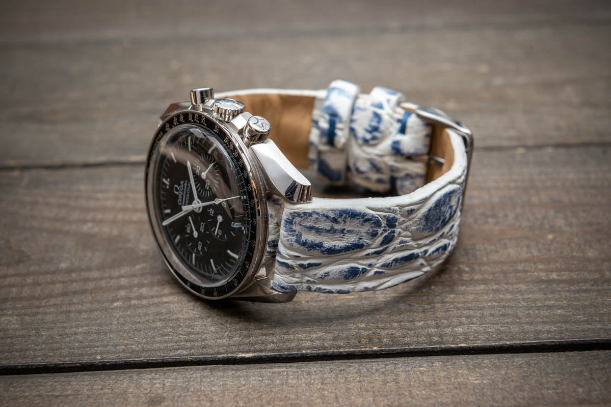 Nordic Wave – Handmade Alligator Leather Watch Strap