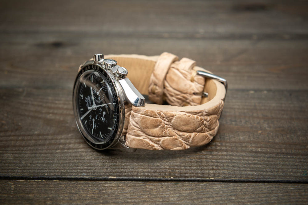 Ivory Crest Alligator Leather Watch Strap – Handmade in Finland, Limited Edition