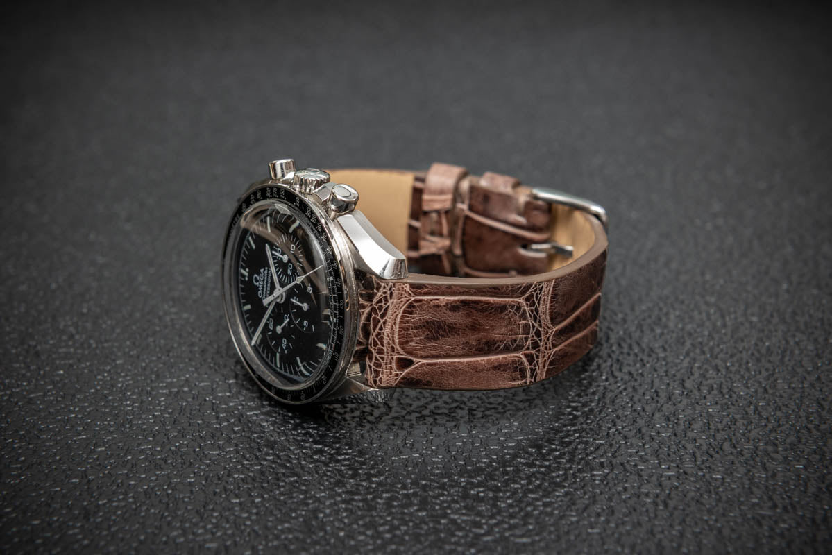 Vintage Chestnut Alligator Watch Strap – Limited Edition. Ready to Shi