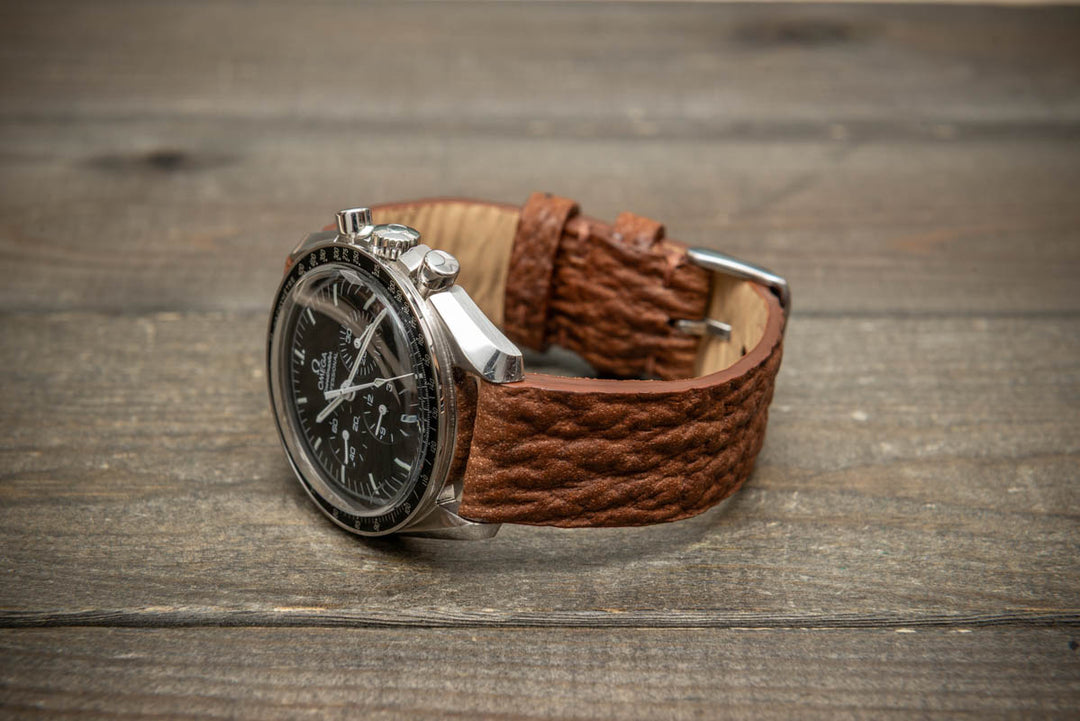 Copper Reef – Handmade Shark Leather Watch Strap
