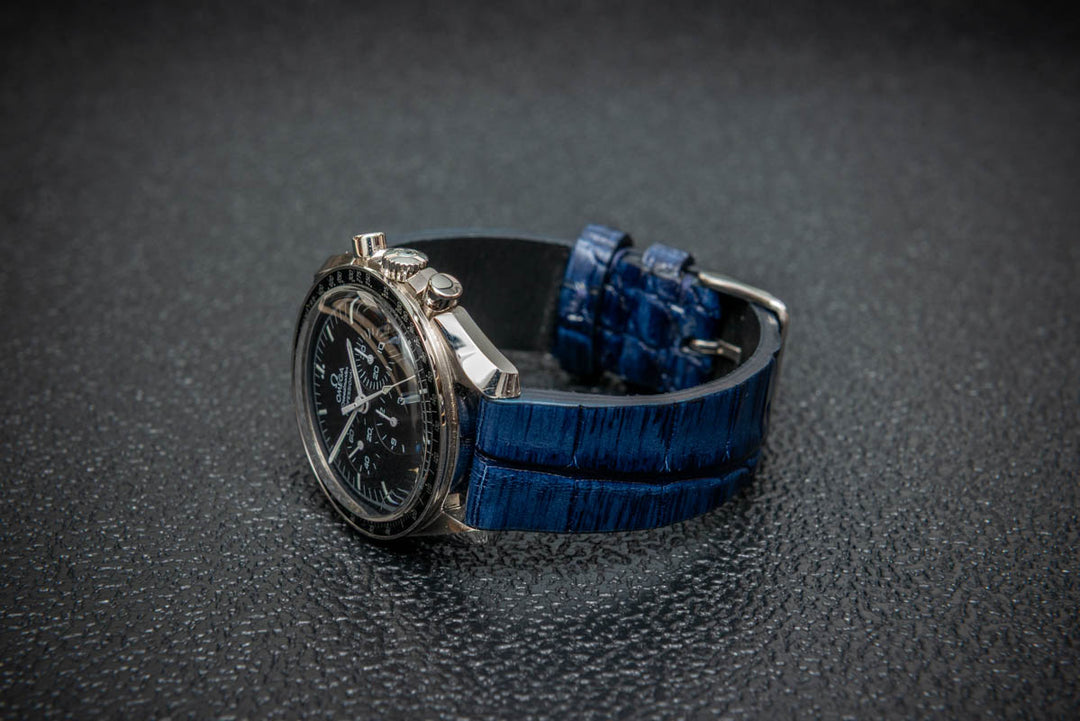 Sapphire Night Alligator Leather Watch Strap – Handmade in Finland, Limited Edition
