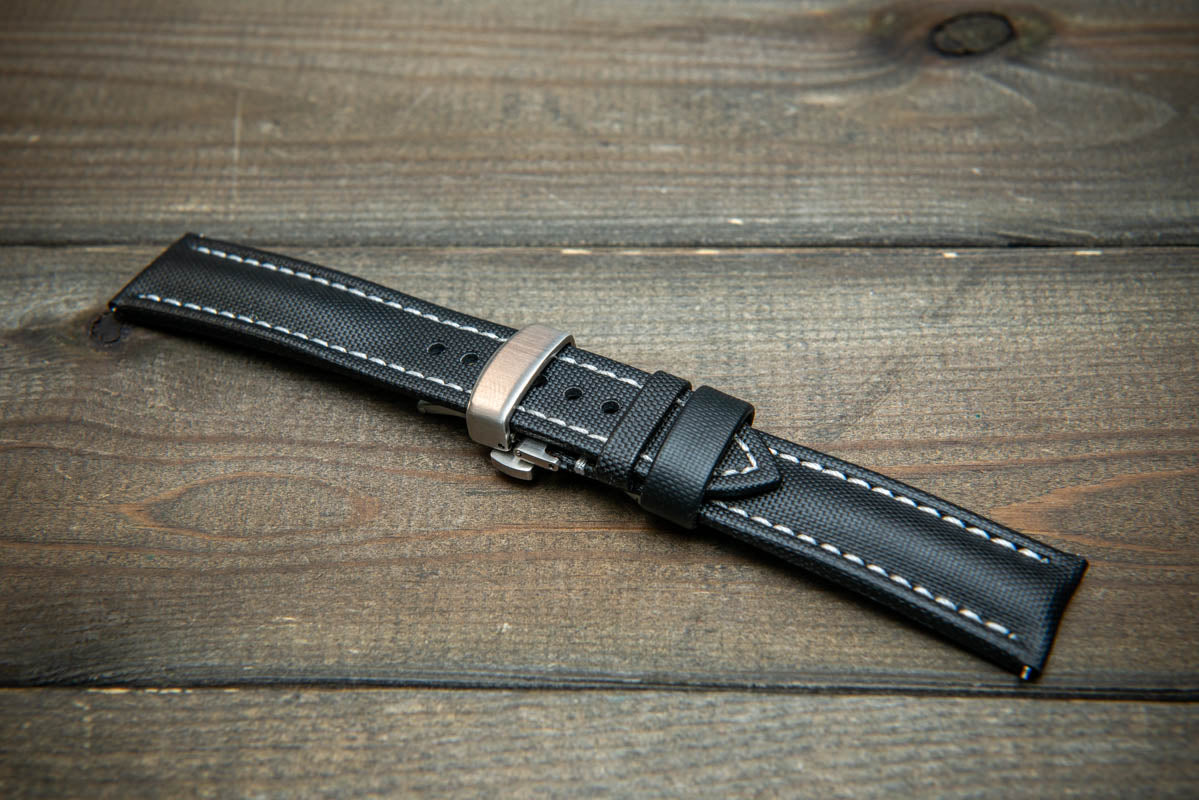 腕時計バンド DASSARI セイルクロス 20mm ブラック Amazon.com: DASSARI Sailcloth Nylon Watch Band Strap with