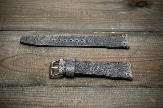 Pilot Grey Kudu Leather Watch Strap – Wild Elegance, Handmade in Finland