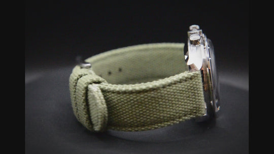 Vintage canvas watch strap:  18 mm, 19 mm, 20 mm, 21 mm, 22 mm, 23 mm, 24 mm
