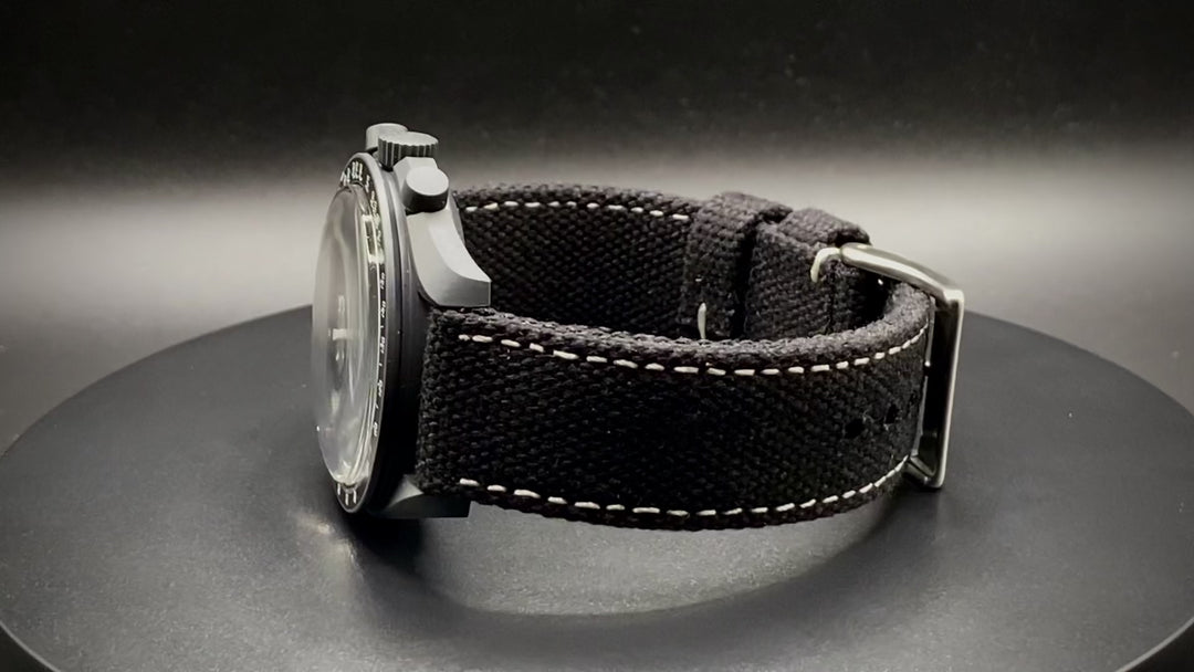 Vintage canvas watch strap: 20 mm, 22 mm,  24 mm.