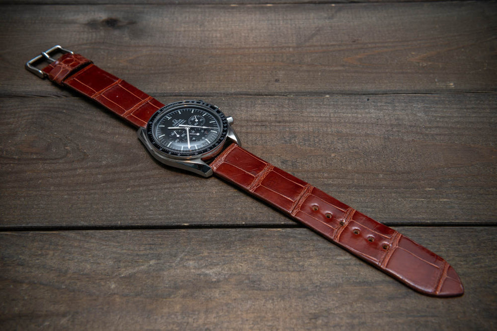 Apple Watch Band, Orange Glazed Alligator – Blair's Belts