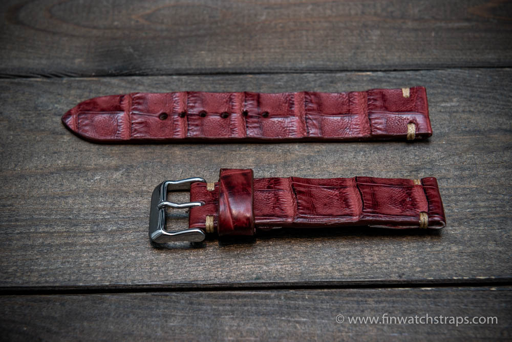 Custom alligator leather watch strap for Breguet Type XXI 3810(Multi-color)