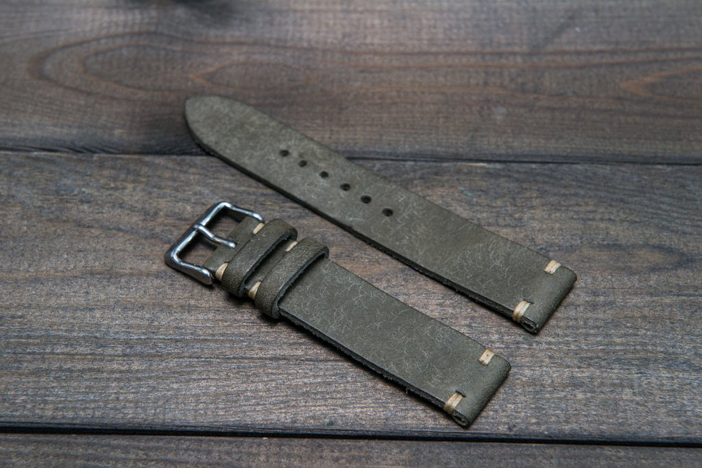 Badalassi Carlo, Pueblo Grigio leather watch strap. Hand-made to order in Finland.