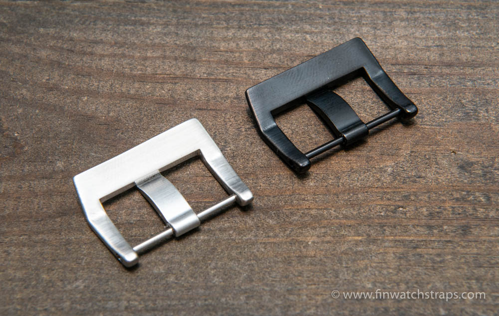 Bell Ross buckle stainless steel silver and black 24 mm