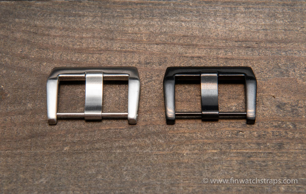 Bell Ross buckle stainless steel silver and black 24 mm