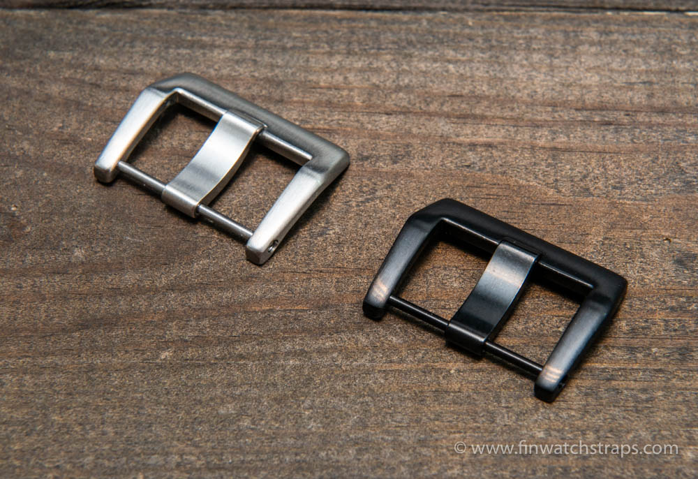 Bell Ross buckle stainless steel silver and black 24 mm