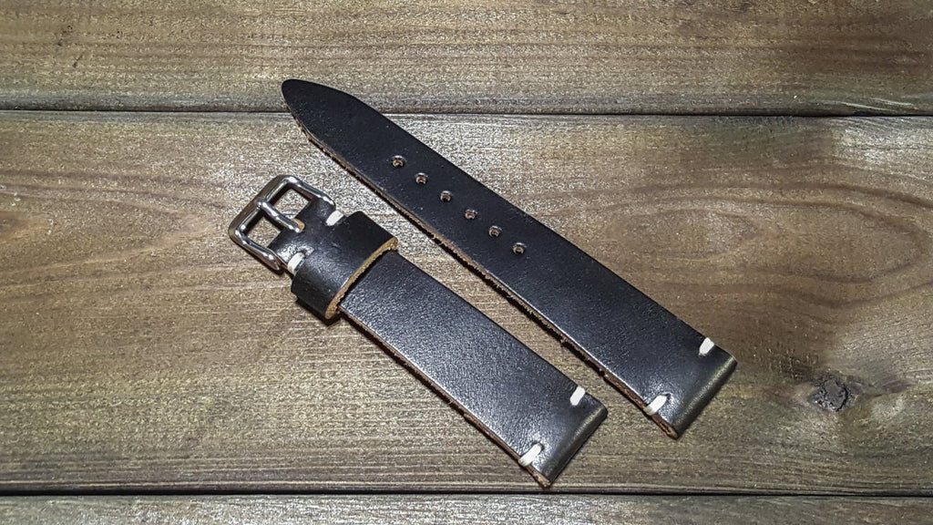 22mm Black x Khaki Rugged Nylon Military Watch Strap