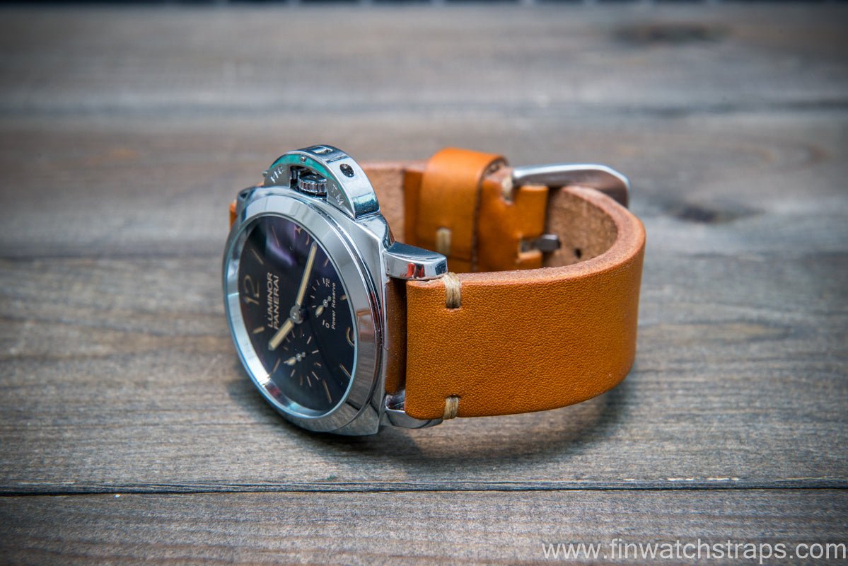 Bridle backs bull leather watch strap 5 6 mm thick London colour han