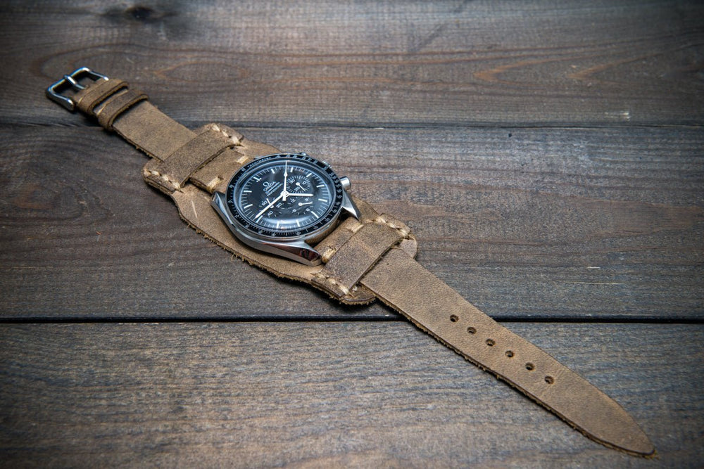 Distressed leather nato online strap