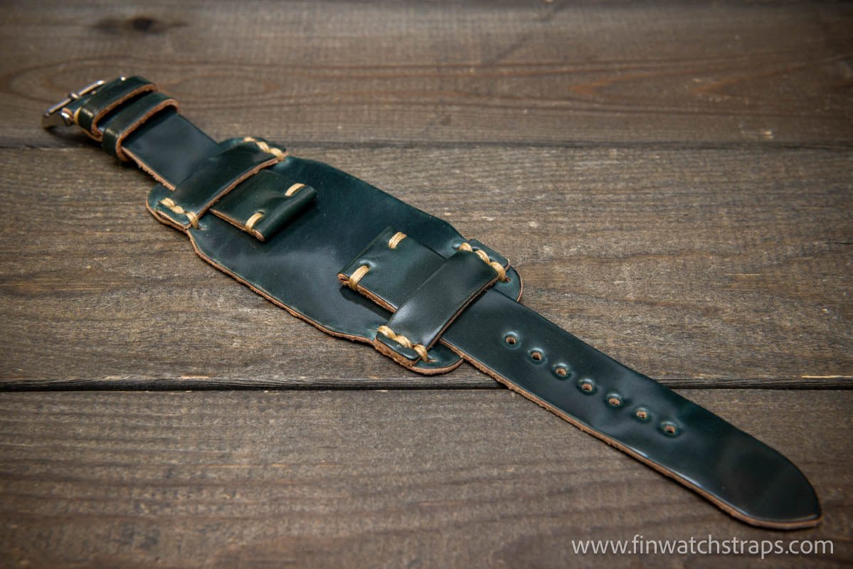 G.p.f. Precious Cordovan Handmade Leather Watch Strap - Italy - Unisex - Buckle Style