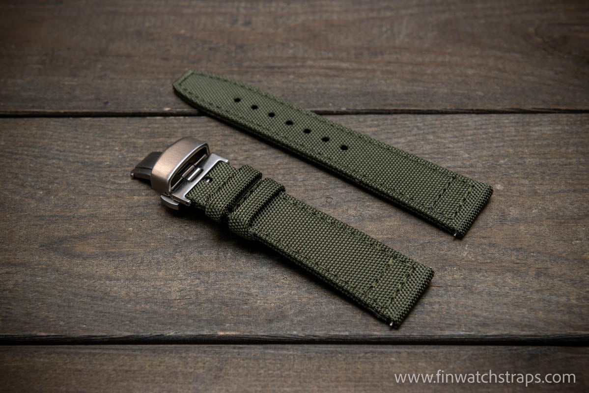 Canvas waterproof watch strap, 17 mm, 18mm, 19 mm, 20 mm, 21 mm, 22 mm