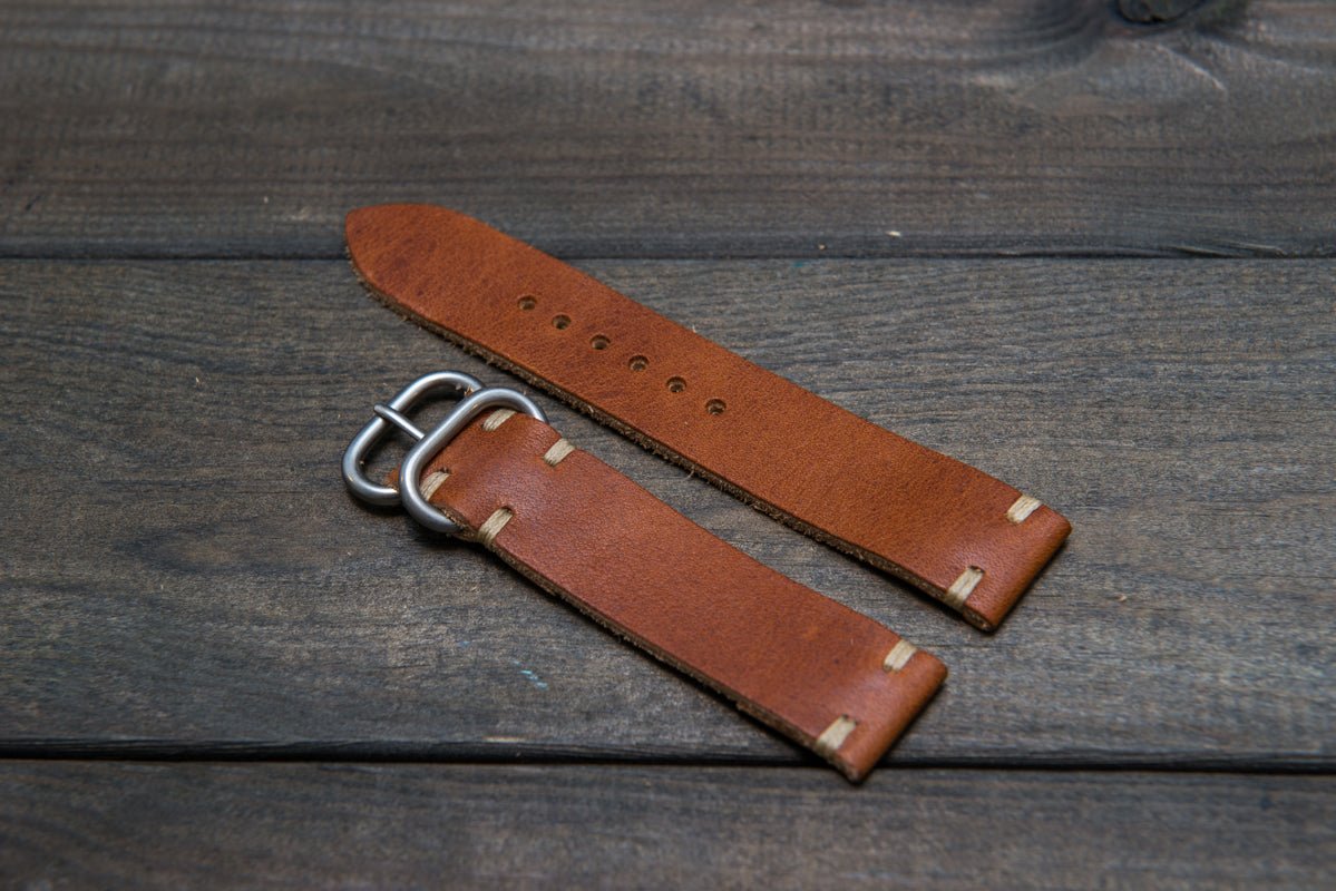 Custom English Tan Horween high quality Derby watch band