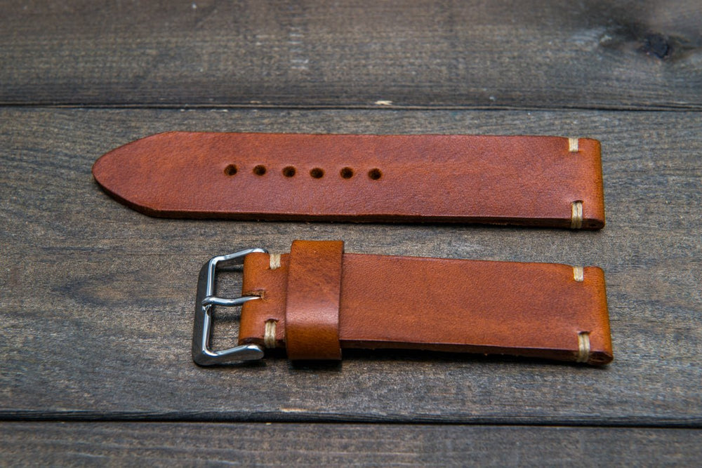 Cognac Italian Classic Vintage Leather Watch Band