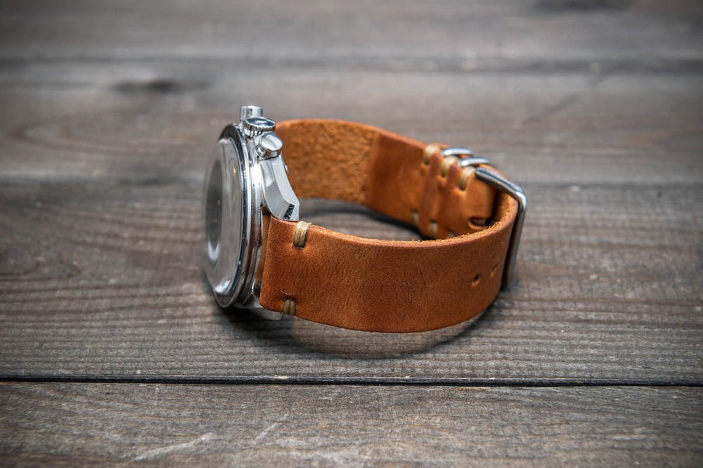 Italian leather watch band Caramel color 16mm 26mm