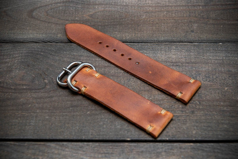 Italian leather watch band, Caramel color. Premium quality watch strap 16 mm, 17 mm, 18mm, 19 mm, 20 mm, 21 mm, 22mm, 23 mm, 24 mm - finwatchstraps
