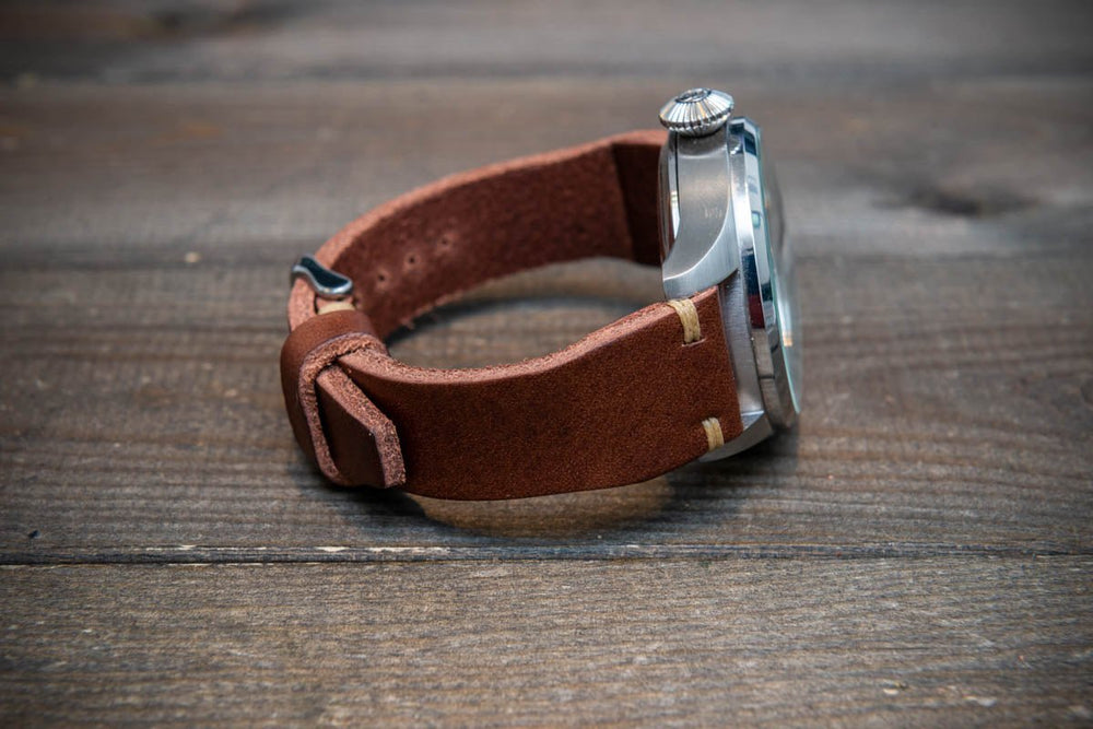 Thick leather nato on sale strap