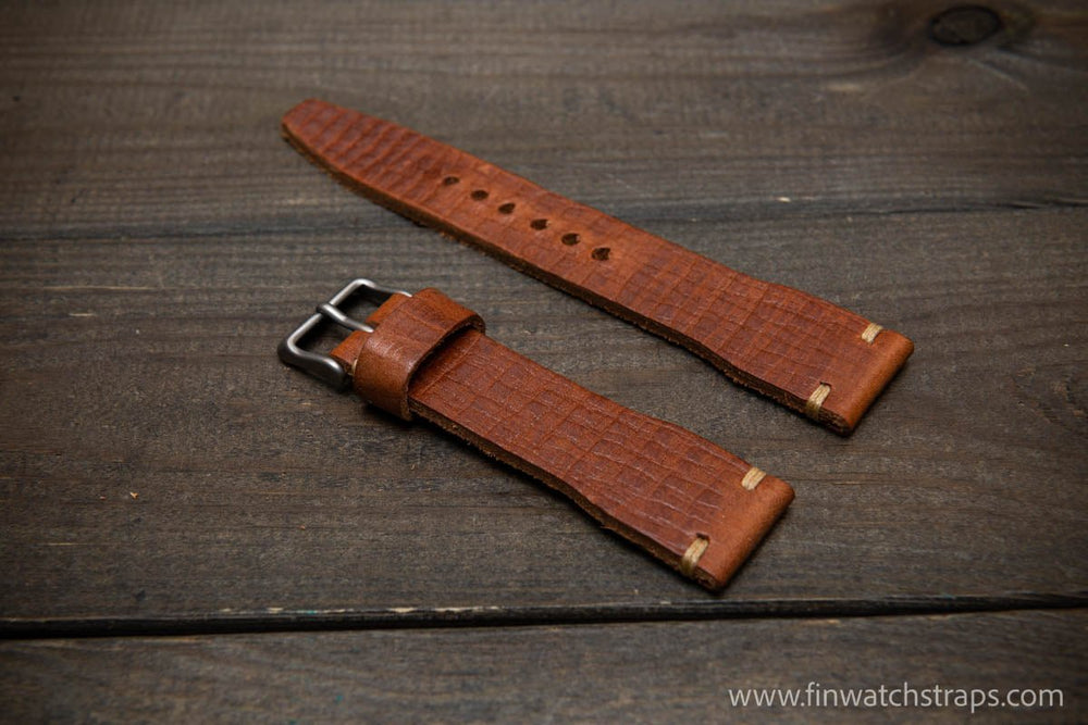 Thick leather watch bands sale