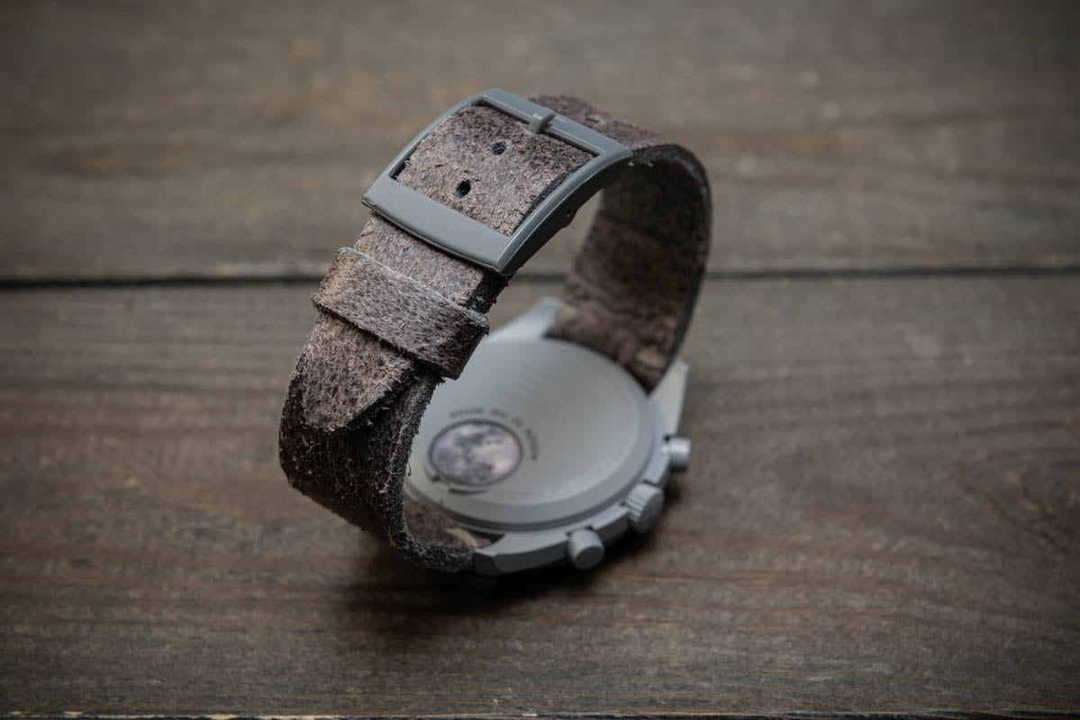 Leather Watch strap for Omega x Swatch , High quality, Compatible with