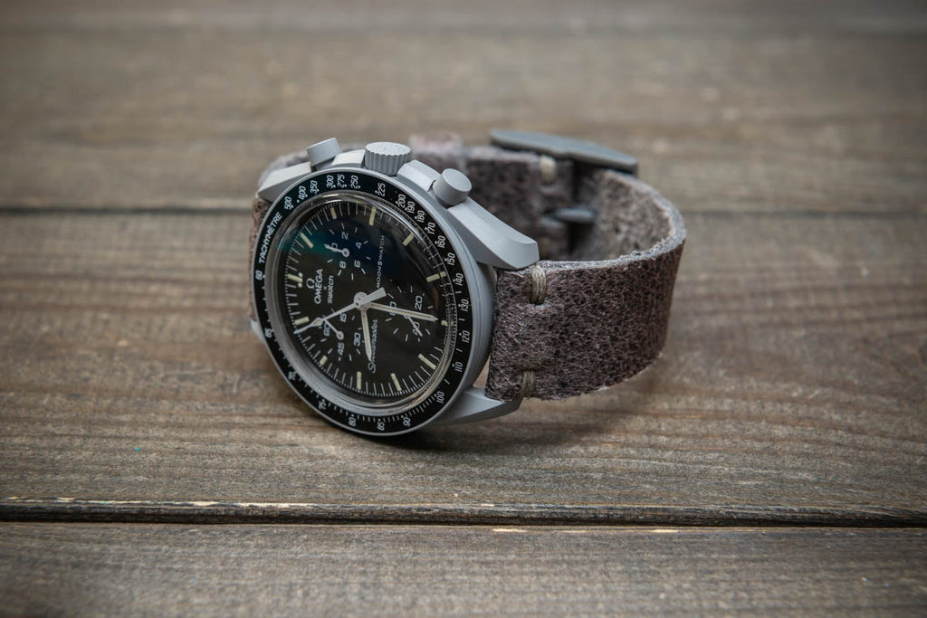 Leather Watch strap for Omega x Swatch High quality, Compatible