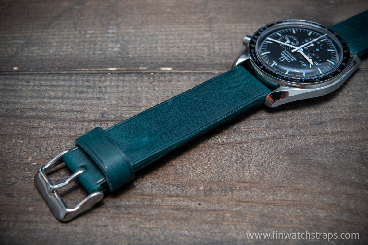 Leather watch strap, handmade in Finland. Badalassi Ortensia Wax