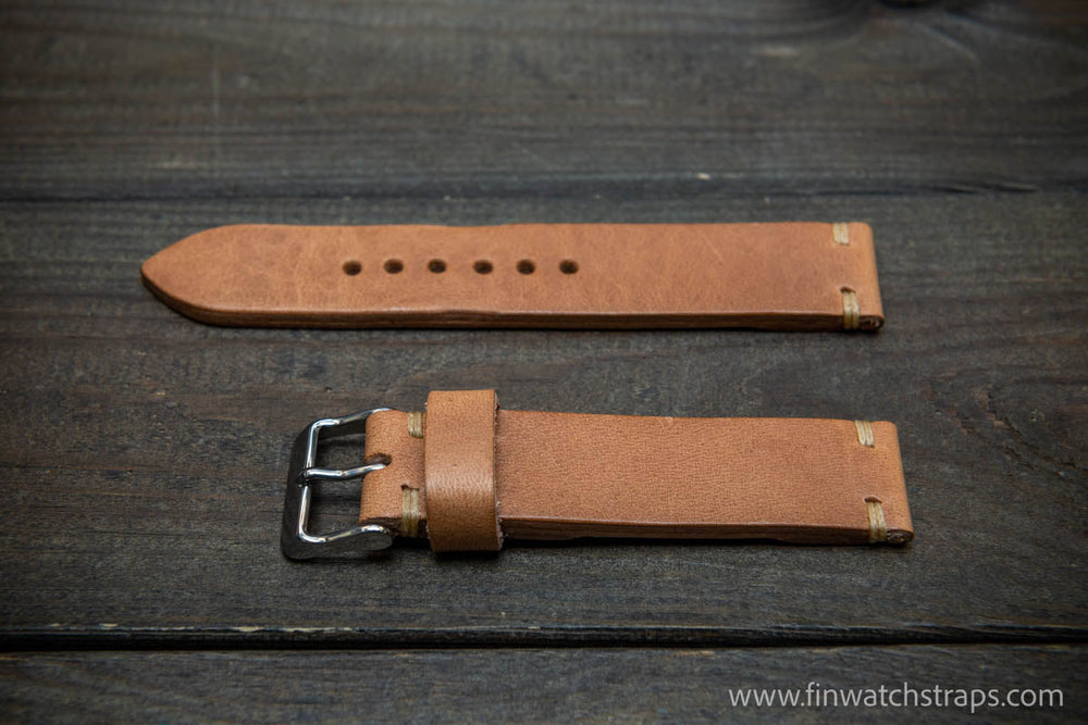 Fine Italian brown vachetta leather watch strap – suarezleatherworks