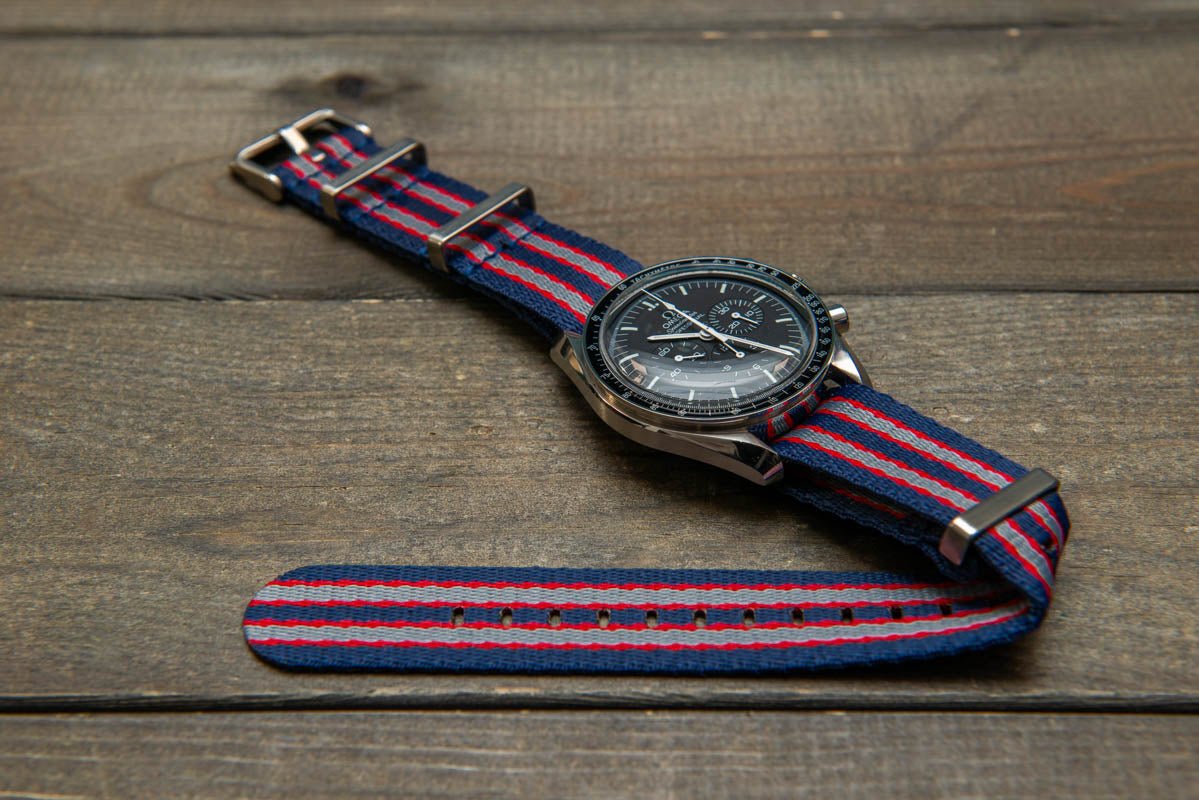 tonjett high quality multicolor nylon sailcloth watch... Sailcloth water-resistant watch strap 17-24 mm. – finwatchstraps