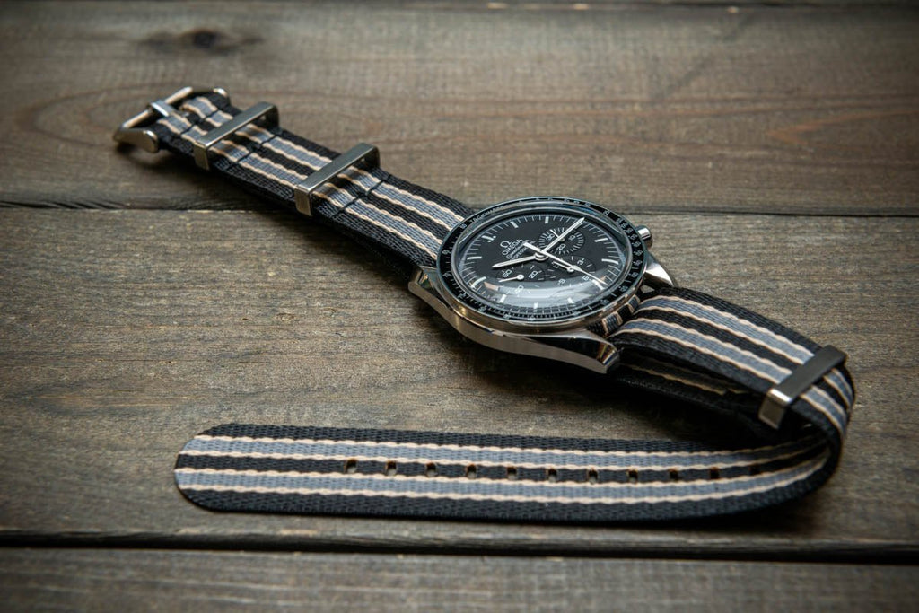 Military Nylon Watch Strap, Army Style Single Pass Watch Band by