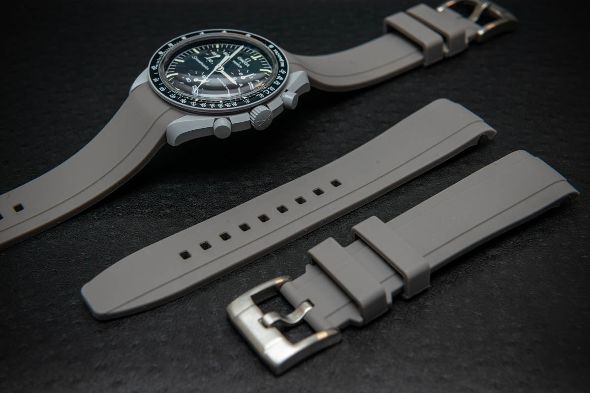 MoonSwatch Luxury Watch Strap, Waterproof watch strap, fluororubber (FKM) watch band, premium quality, for sports, width: 20, 21, 22 mm. - finwatchstraps